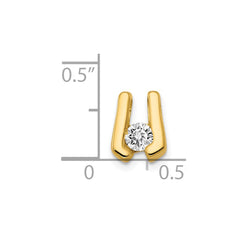 14k Complete AAA 3.75mm Diamond Slide Fits up to 2mm Regular/3mm Fancy or Reversible Omega