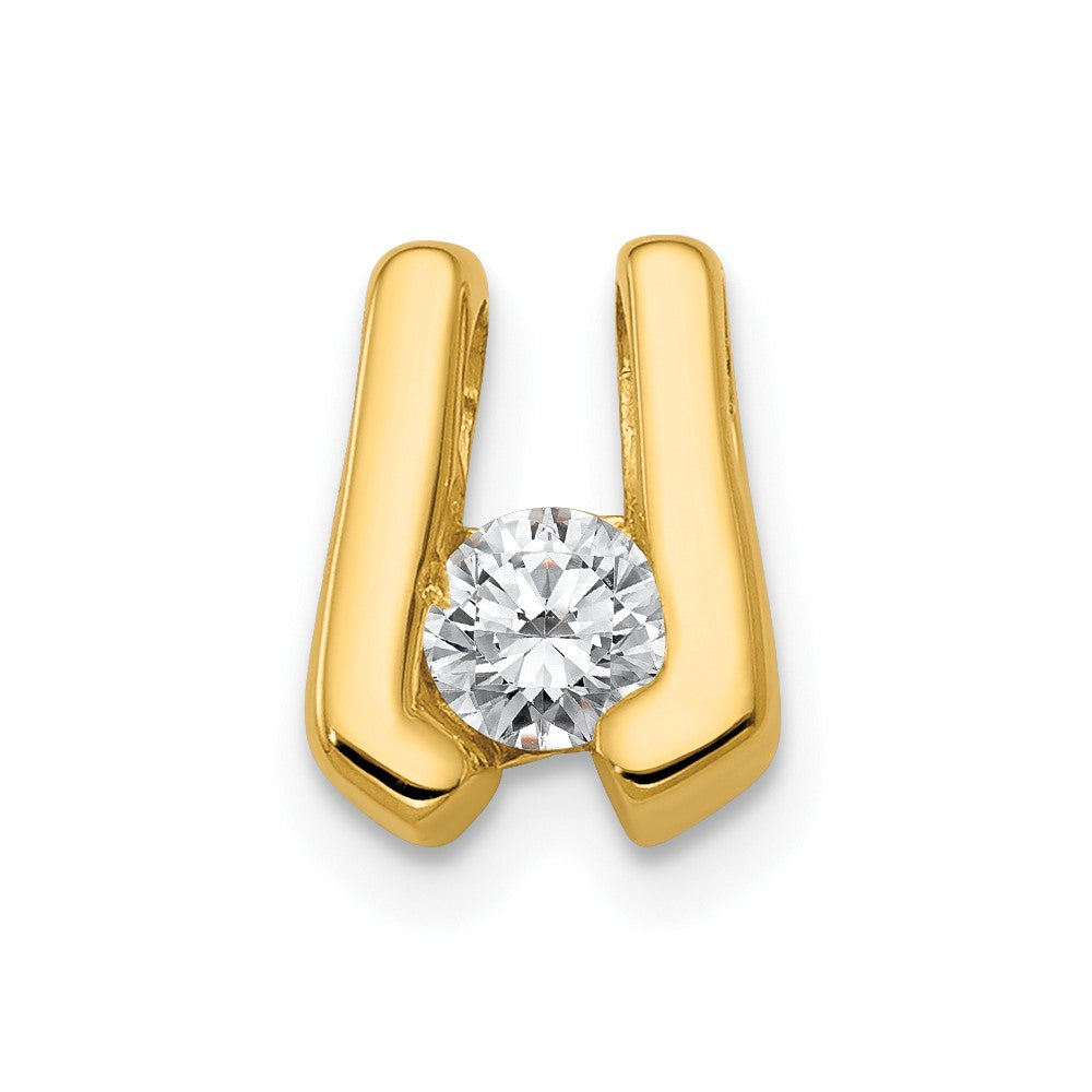 14k Complete AAA 3.75mm Diamond Slide Fits up to 2mm Regular/3mm Fancy or Reversible Omega