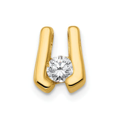 14k Complete AA 3.75mm Diamond Slide Fits up to 2mm Regular/3mm Fancy or Reversible Omega