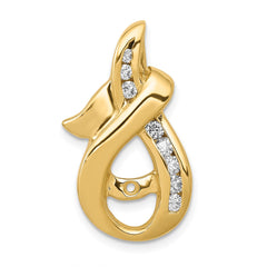 14k Peg-set VS Diamond Semi-Mount Slide Fits up to 6mm Regular/8mm Fancy or Reversible Omega