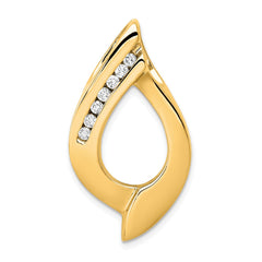 14k Complete 1/5 carat VS Diamond Slide Fits up to 6mm Regular/8mm Fancy or Reversible Omega