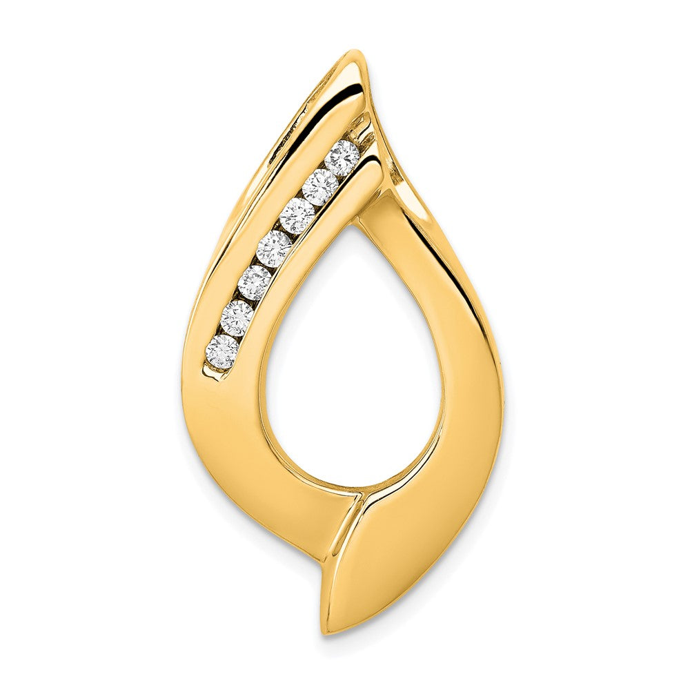 14k Complete 1/5 carat AAA Diamond Slide Fits up to 6mm Regular/8mm Fancy or Reversible Omega