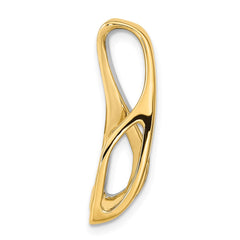 14k Two-tone Peg-Set VS Diamond Semi-Mount Slide Fits up to 6mm Regular/8mm Fancy or Reversible Omega