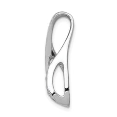 14k White Gold Peg-Set A Diamond Semi-Mount Slide Fits up to 8mm Regular/6mm Fancy or Reversible Omega