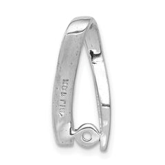14k White Gold Peg-Set VS Diamond Semi-Mount Slide Fits up to 2mm Regular/6mm Fancy or Reversible Omega