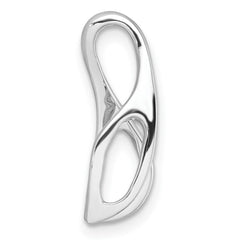 14k White Gold Peg-Set Diamond Slide Mounting Fits up to 2mm Regular/6mm Fancy or Reversible Omega