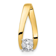 14k Peg-Set Diamond Slide Mounting Fits up to 4mm Regular/6mm Fancy or Reversible Omega - 2