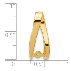14k Peg-Set Diamond Slide Mounting Fits up to 4mm Regular/6mm Fancy or Reversible Omega - 2