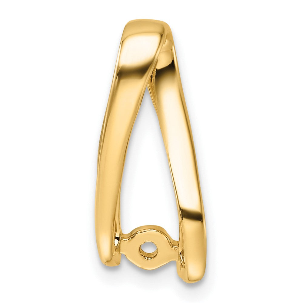 14k Peg-Set Diamond Slide Mounting Fits up to 2mm Regular/6mm Fancy or Reversible Omega - 2