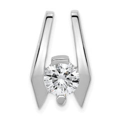 14k White Gold Holds 6.5mm Stone Slide Mounting Fits up to 2mm Regular/5mm Fancy or Reversible Omega