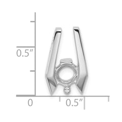 14k White Gold Holds 6.5mm Stone Slide Mounting Fits up to 2mm Regular/5mm Fancy or Reversible Omega