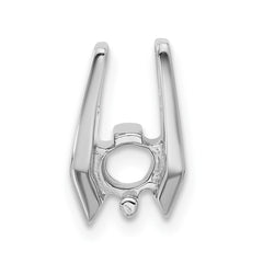 14k White Gold Holds 5.25mm Stone Slide Mounting Fits up to 3mm Fancy or Reversible Omega Only