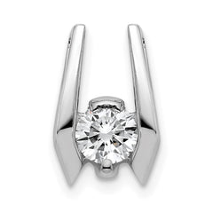 14k White Gold Complete AAA 4.75mm Diamond Slide Fits up to 3mm Fancy or Reversible Omega Only