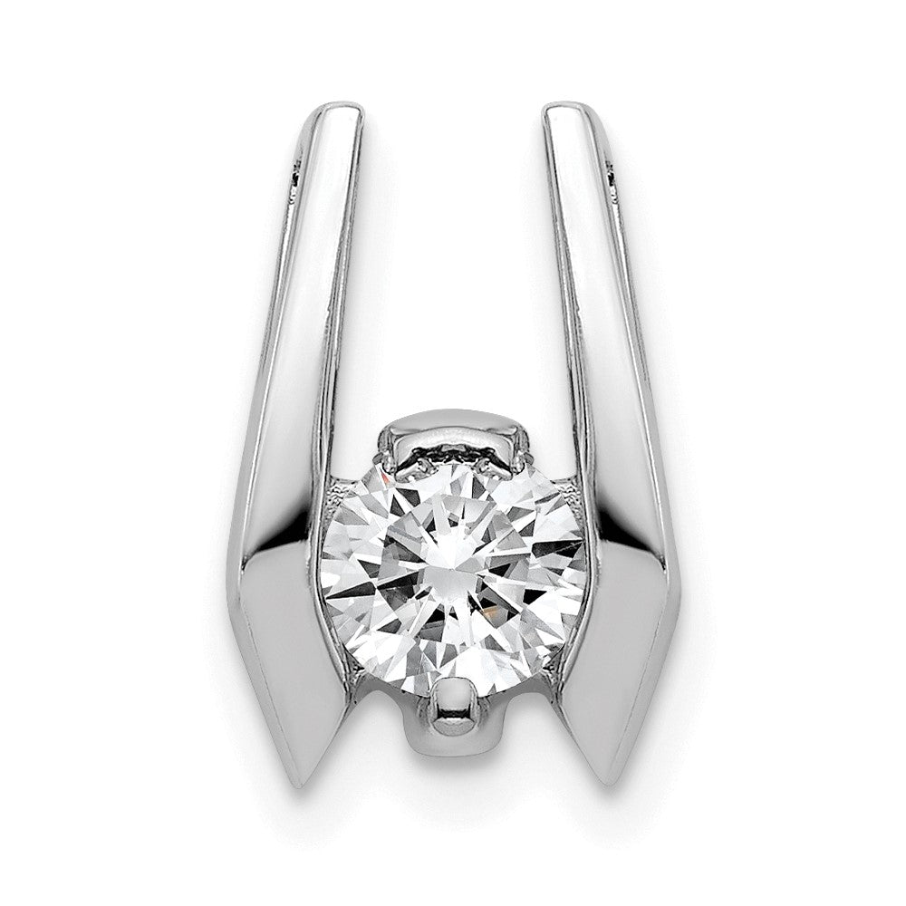 14k White Gold Complete VS 4.75mm Diamond Slide Fits up to 3mm Fancy or Reversible Omega Only