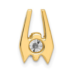 14k Complete AA 5.25mm Diamond Slide Fits up to 3mm Fancy or Reversible Omega Only