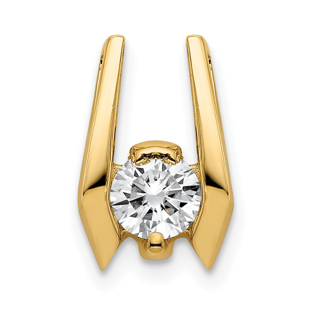 14k Complete A 4.75mm Diamond Slide Fits up to 3mm Fancy or Reversible Omega Only