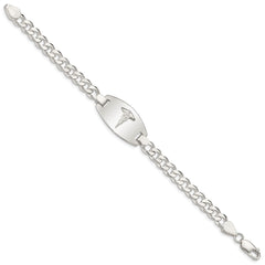 Sterling Silver Medical Jewelry Curb Link Bracelet - 2