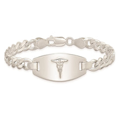 Sterling Silver Medical Jewelry Curb Link Bracelet - 2