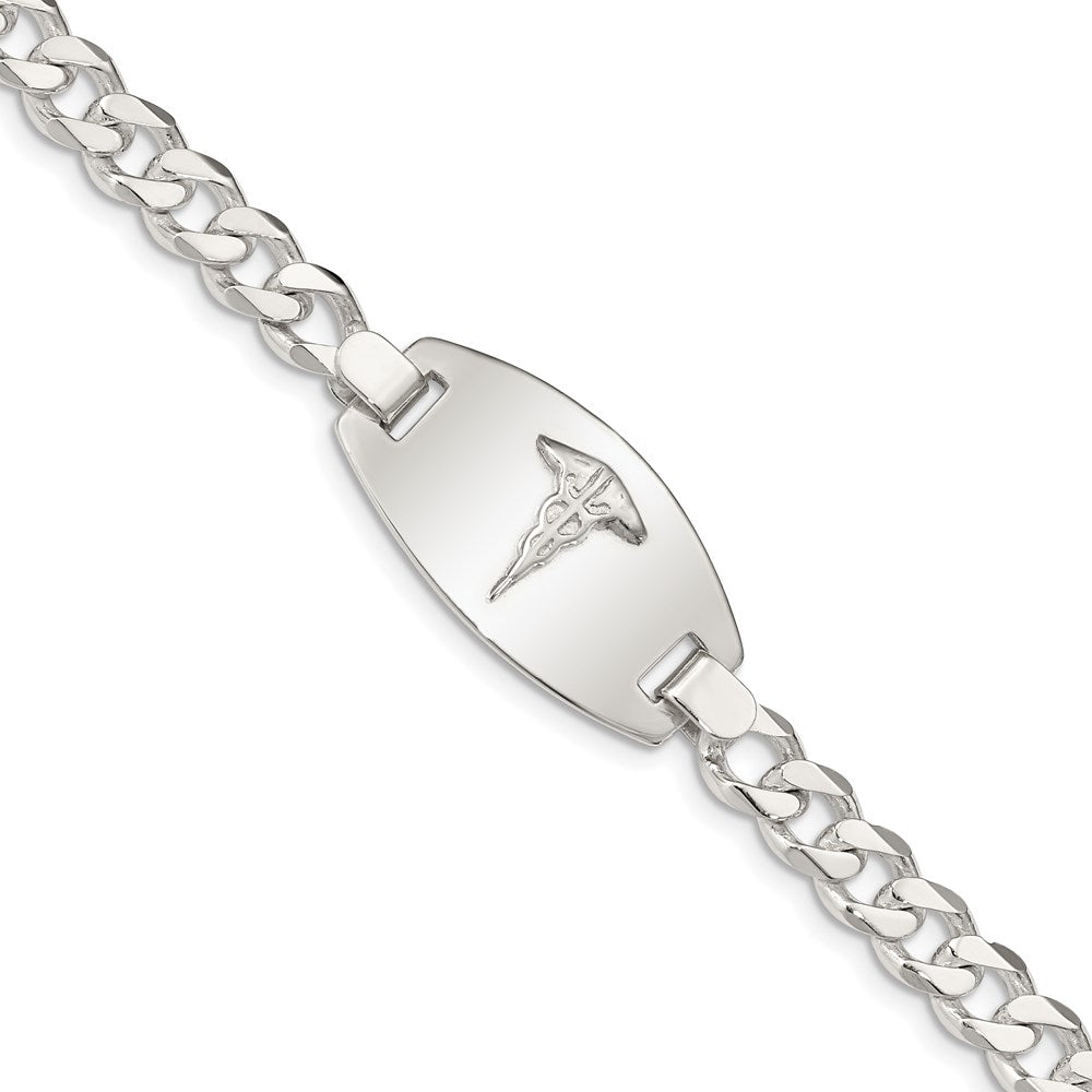 Sterling Silver Medical Jewelry Curb Link Bracelet - 2