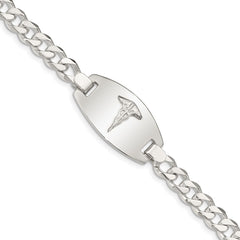 Sterling Silver Medical Jewelry Curb Link Bracelet - 2