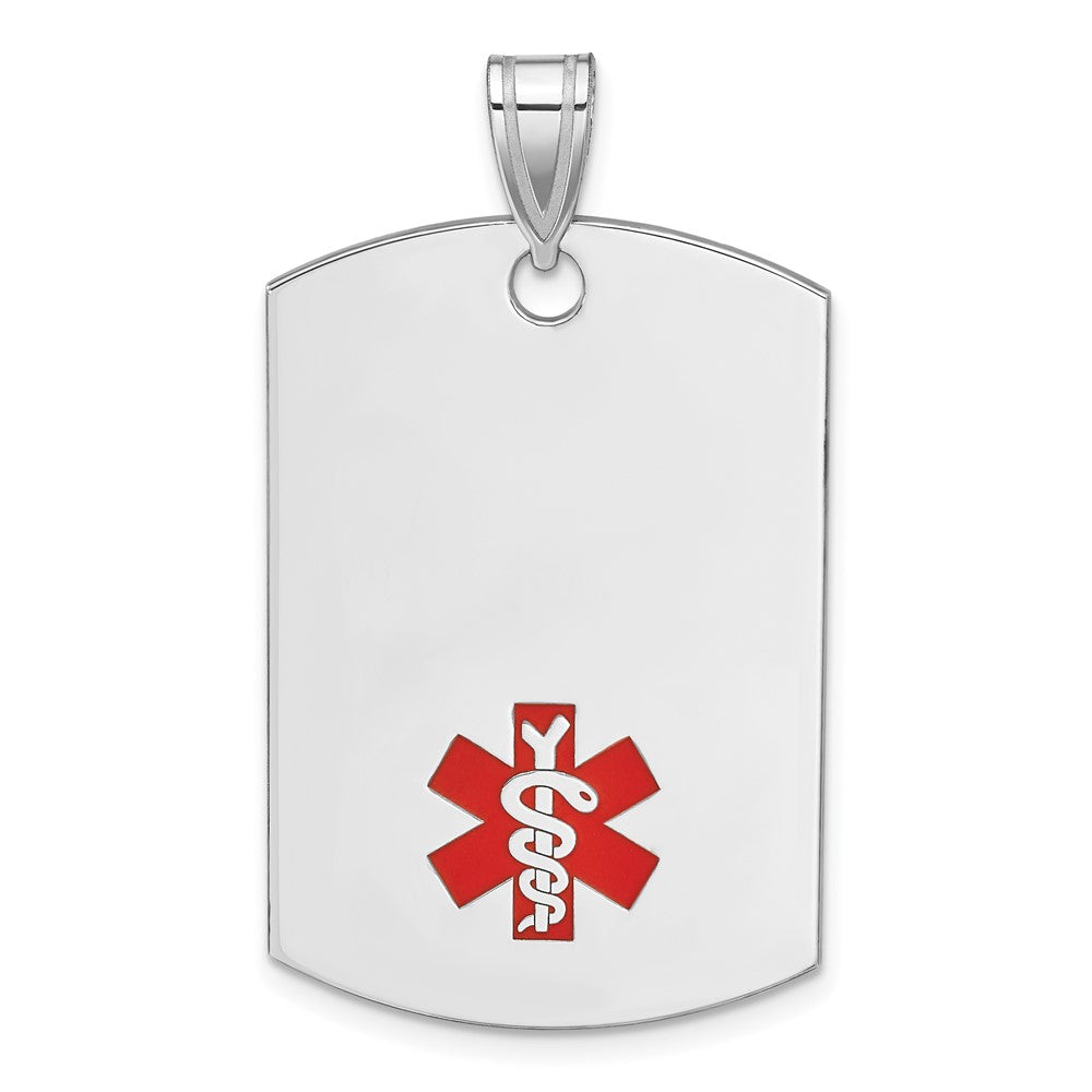 Sterling Silver Rhodium-plated Medical Jewelry Pendant - 10