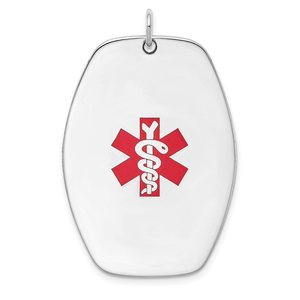 Sterling Silver Rhodium-plated Medical Jewelry Pendant - 14