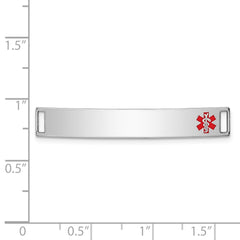 Sterling Silver Rhodium-plated Medical ID Plate - 7