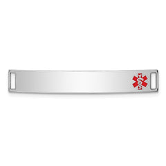 Sterling Silver Rhodium-plated Medical ID Plate - 7