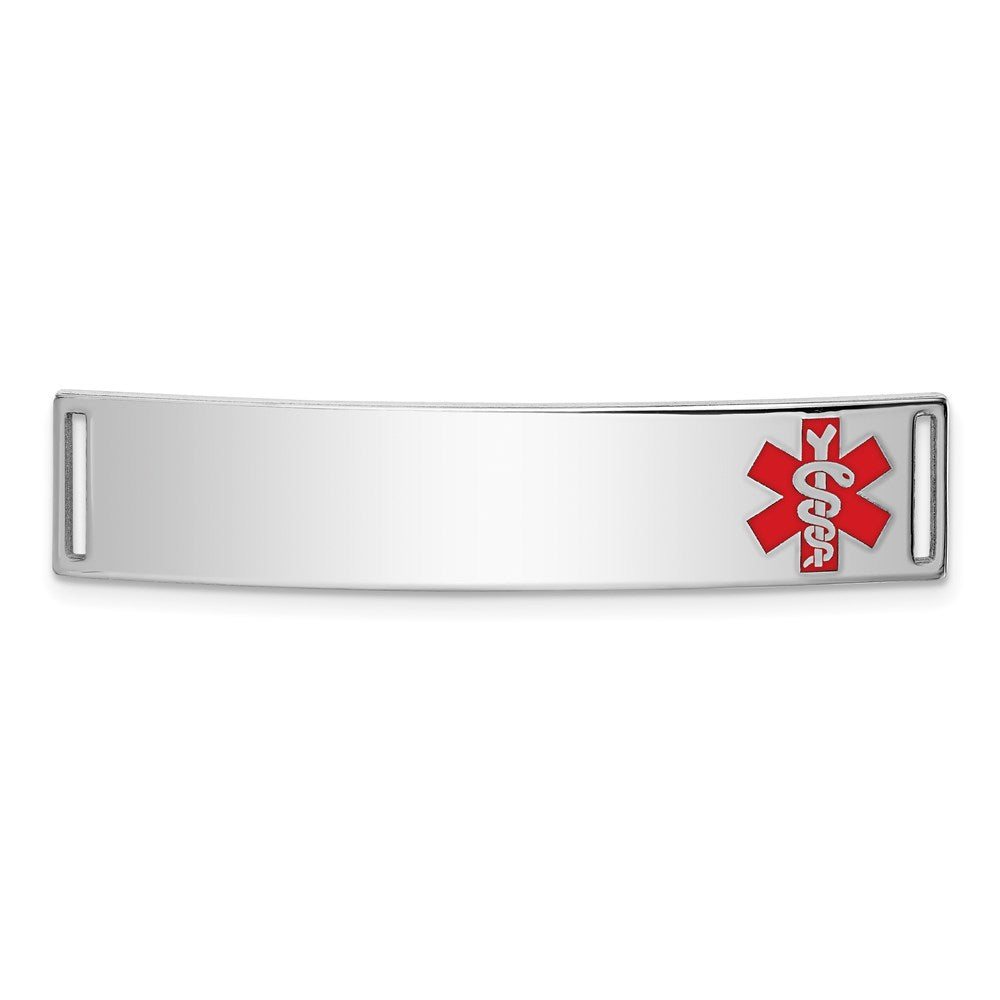 Sterling Silver Rhodium-plated Medical ID Plate - 3