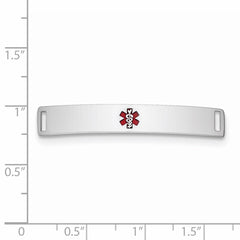 Sterling Silver Rhodium-plated Medical ID Plate - 11