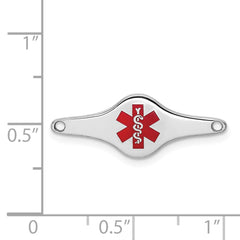 Sterling Silver Rhodium-plated Medical ID Plate - 12