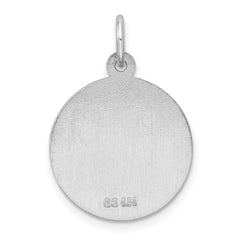 Sterling Silver Rhodium-plated Medical Jewelry Pendant - 8