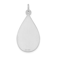 Sterling Silver Rhodium-plated Medical Jewelry Pendant - 16