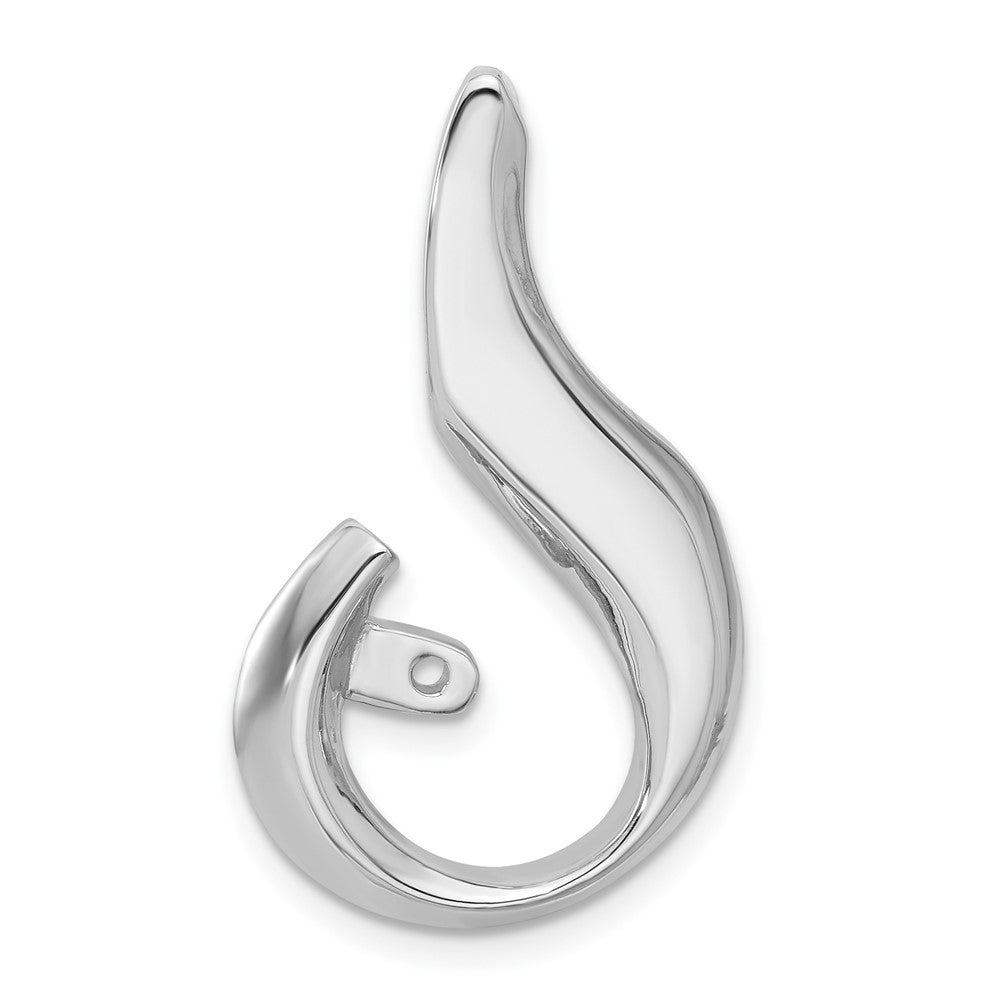 14k White Gold Fancy Peg-Set Diamond Slide Mounting Fits up to 6mm Regular/Fancy/Reversible Omega - 2