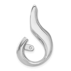 14k White Gold Fancy Peg-Set Diamond Slide Mounting Fits up to 6mm Regular/Fancy/Reversible Omega - 2