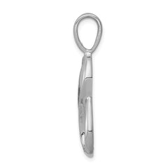 14k White Gold Peg-Set and Channel A Diamond Semi-Mount Slide Fits up to 4mm Regular/6mm Fancy or Reversible Omega