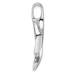 14k White Gold Fancy Peg-Set Diamond Slide Mounting Fits up to 4mm Regular/6mm Fancy or Reversible Omega - 2