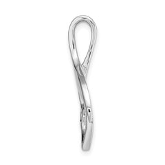 14k White Gold Peg-Set Fancy Slide Mounting Fits up to 3mm Regular/6mm Fancy or Reversible Omega