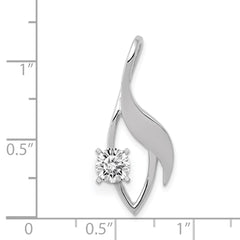 14k White Gold Peg-Set Fancy Slide Mounting Fits up to 3mm Regular/6mm Fancy or Reversible Omega