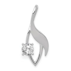 14k White Gold Peg-Set Fancy Slide Mounting Fits up to 3mm Regular/6mm Fancy or Reversible Omega