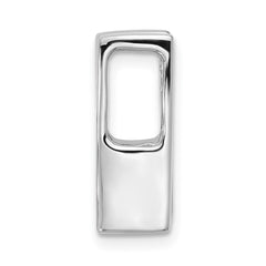 14k White Gold Holds 6mm Stone Slide Mounting Fits up to 6mm Regular/8mm Fancy or Reversible Omega - 2