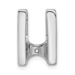 14k White Gold Holds 6mm Stone Slide Mounting Fits up to 6mm Regular/8mm Fancy or Reversible Omega - 2