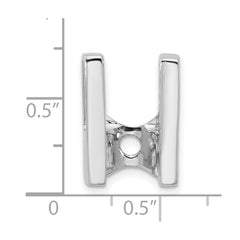 14k White Gold Holds 7.5mm Stone Slide Mounting Fits up to 6mm Regular/8mm Fancy or Reversible Omega