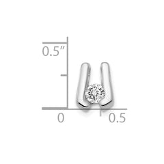 14k White Gold Complete A 3.75mm Diamond Slide Fits up to 2mm Regular/3mm Fancy or Reversible Omega