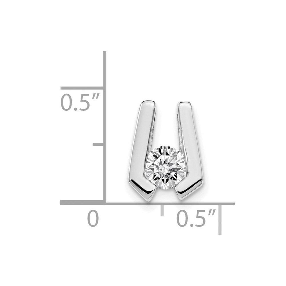 14k White Gold Complete A 4.5mm Diamond Slide Fits up to 2mm Regular/3mm Fancy or Reversible Omega