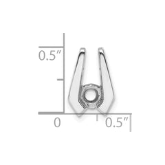 14k White Gold Holds 4.5mm Stone Slide Mounting Fits up to 2mm Regular/3mm Fancy or Reversible Omega - 2