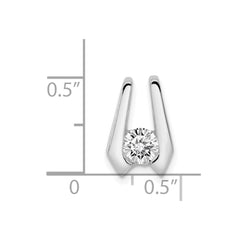 14k White Gold Complete A 4.5mm Diamond Slide Fits up to 2mm Regular/3mm Fancy or Reversible Omega - 2