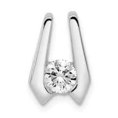 14k White Gold Complete AAA 4.5mm Diamond Slide Fits up to 2mm Regular/3mm Fancy or Reversible Omega - 2