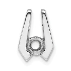 14k White Gold Holds 4.5mm Stone Slide Mounting Fits up to 2mm Regular/3mm Fancy or Reversible Omega - 2