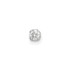 14k White Gold AA Quality Complete Diamond Stud Earring - 9